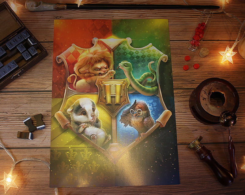 Hogwarts Angry Babies Crest ✩ Art Print