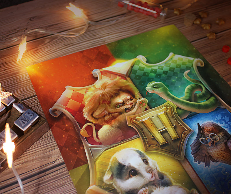 Hogwarts Angry Babies Crest ✩ Art Print