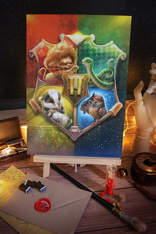 Hogwarts Angry Babies Crest ✩ Art Print