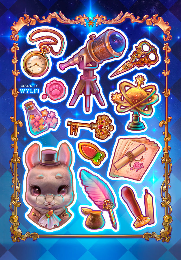 Bunny Astronomer ✩ Sticker Sheet